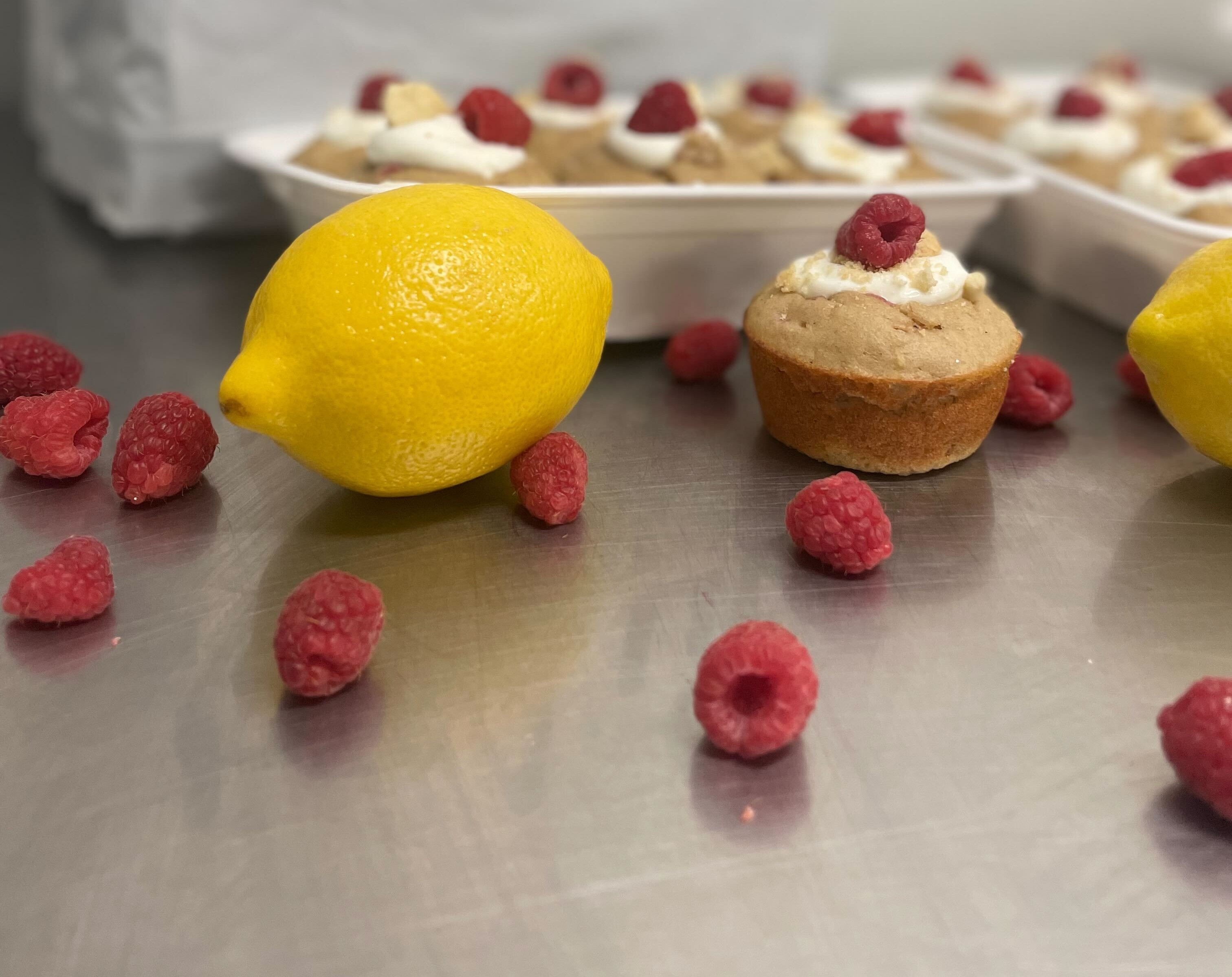 Raspberry Lemon Cream Filled Muffins